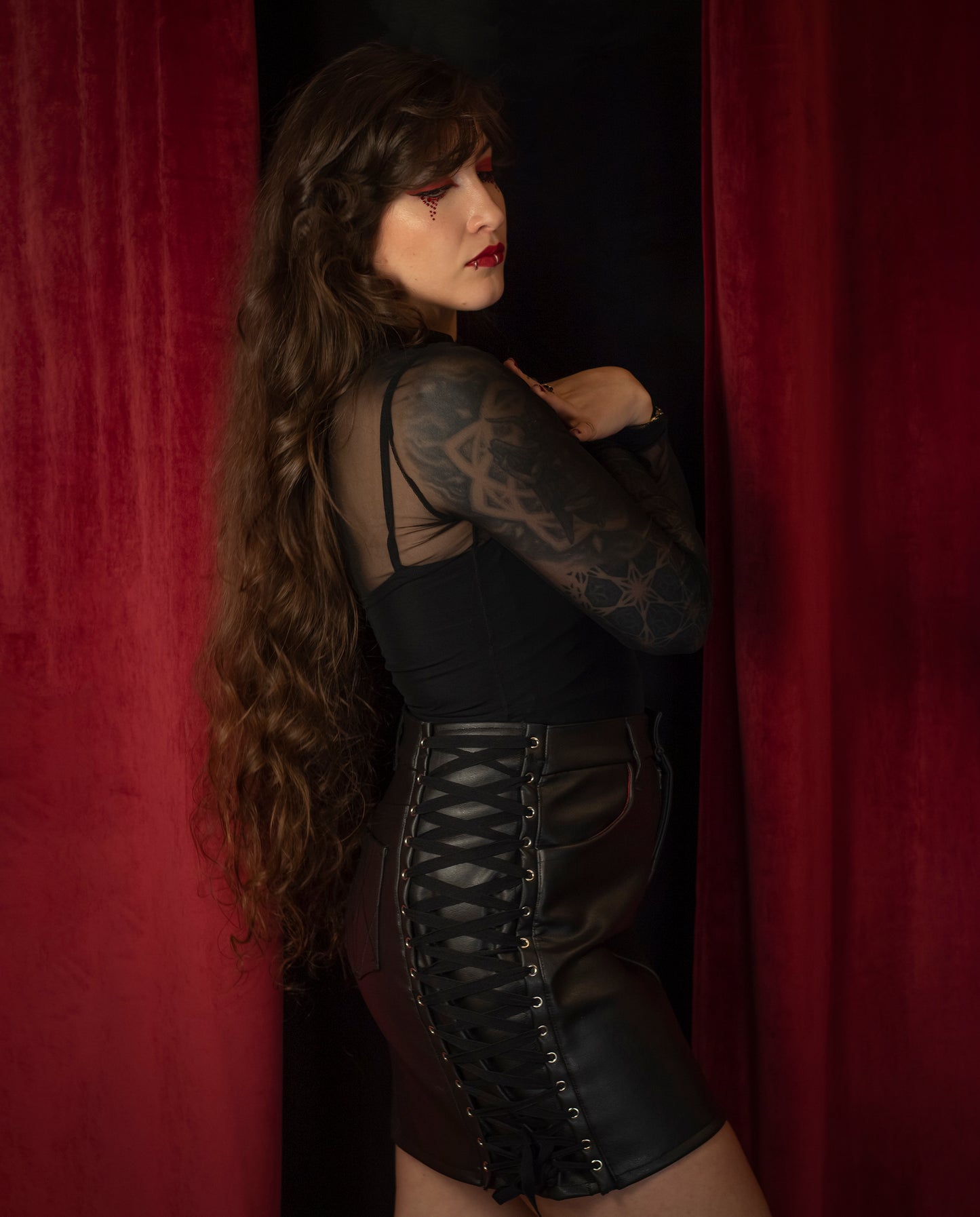 Siouxie Lace-up Skirt